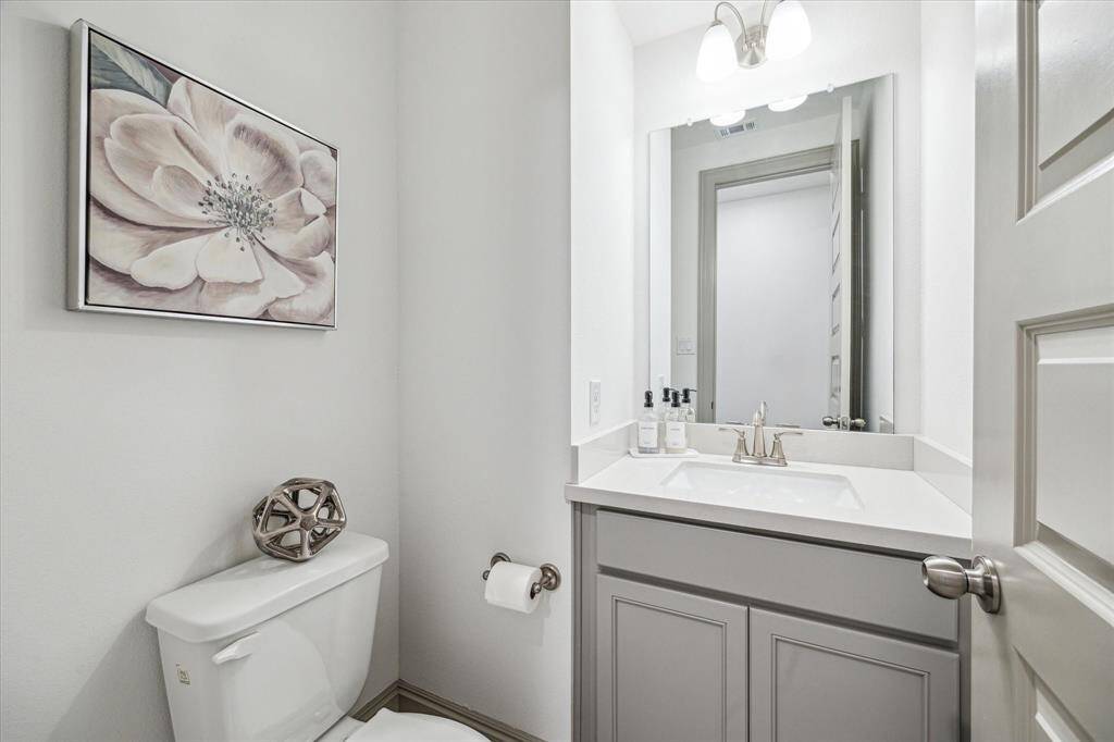 Half bathroom on first floor