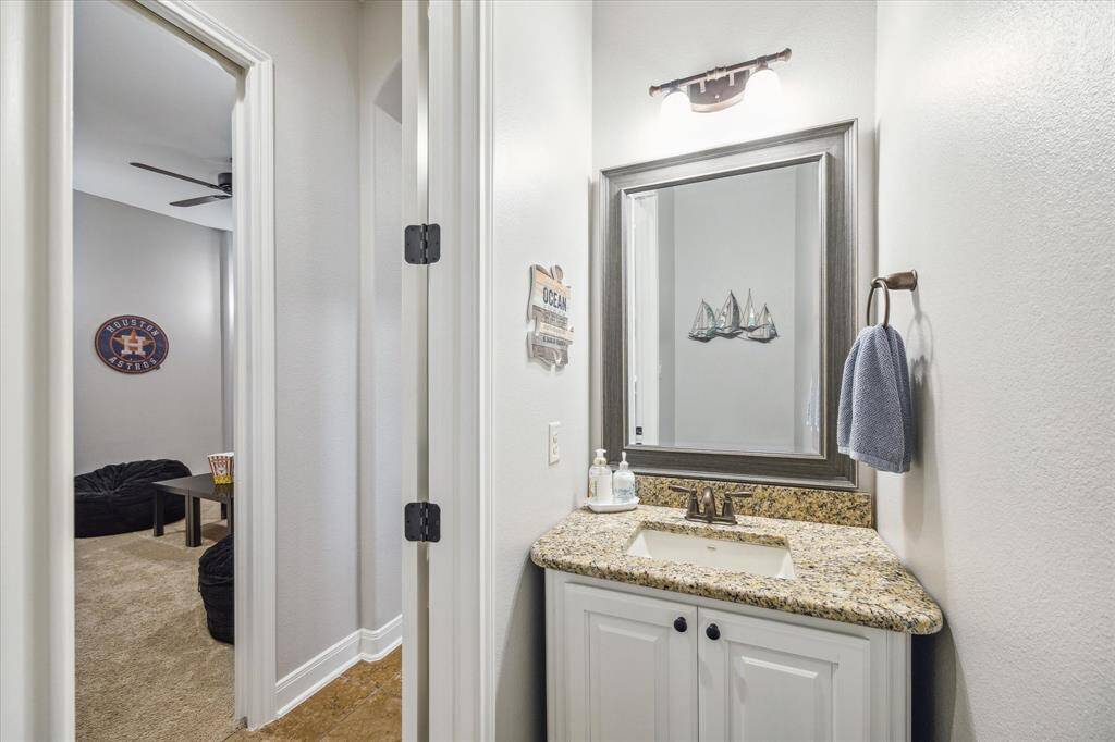 1/2 bathroom across from 1st floor media room