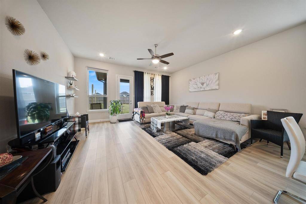 high ceilings family room