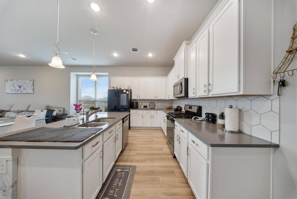 large kitchen with loads of workspace