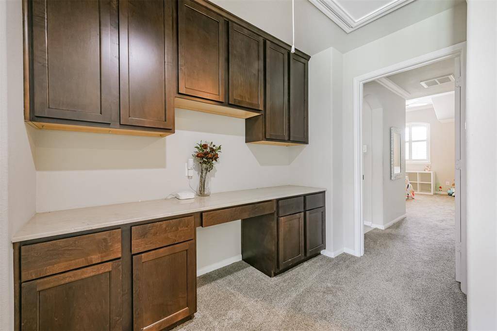Upstairs Built-In Desk Area