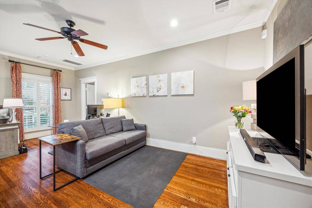 697 SF garage apartment adorned with the same finishes as the home with a full kitchen, bedroom, bath, washer and dryer hookup & a 12kW GE backup generator!