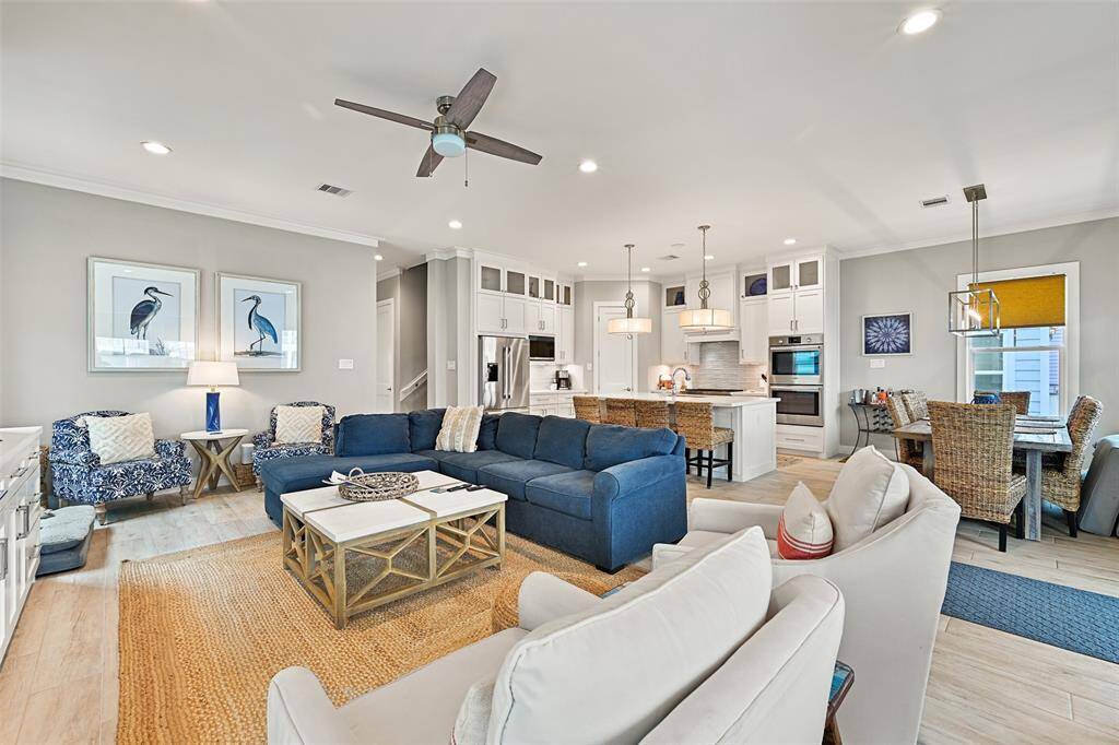 The primary ensuite bathroom offers a spa-like retreat with standalone soaking tub, glass-enclosed shower and his-and-hers vanity sinks.  There is also a large walk in closet off the bathroom.