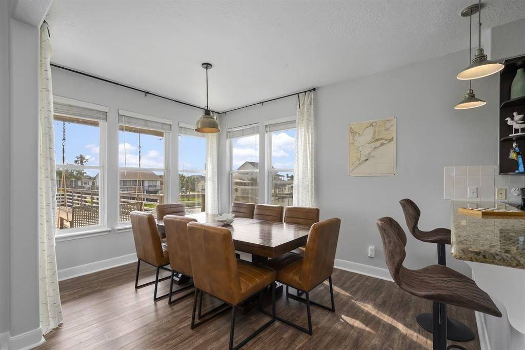 The dining area is perfect for casual meals.