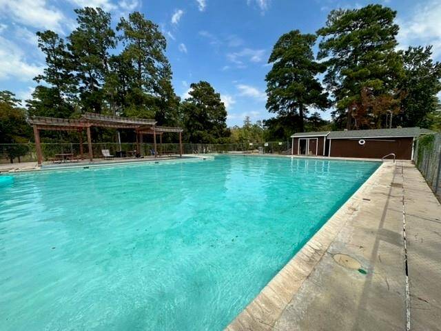 Community pool across the street