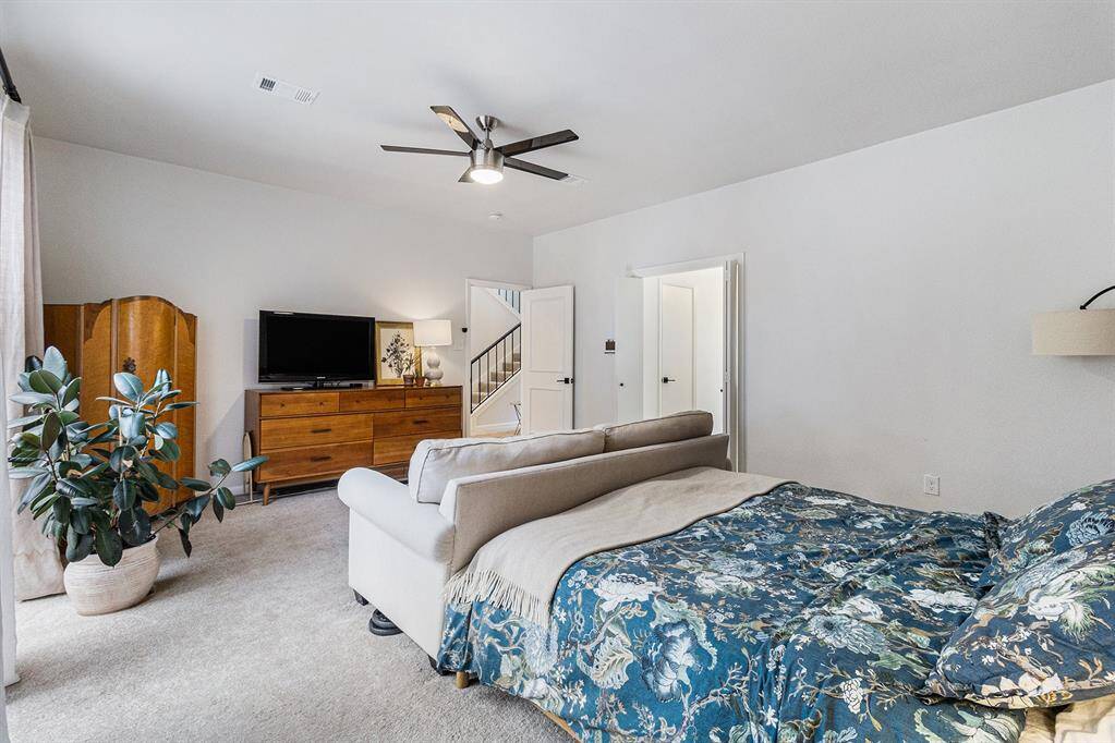 Access to the main hallway and private, luxury bathroom.