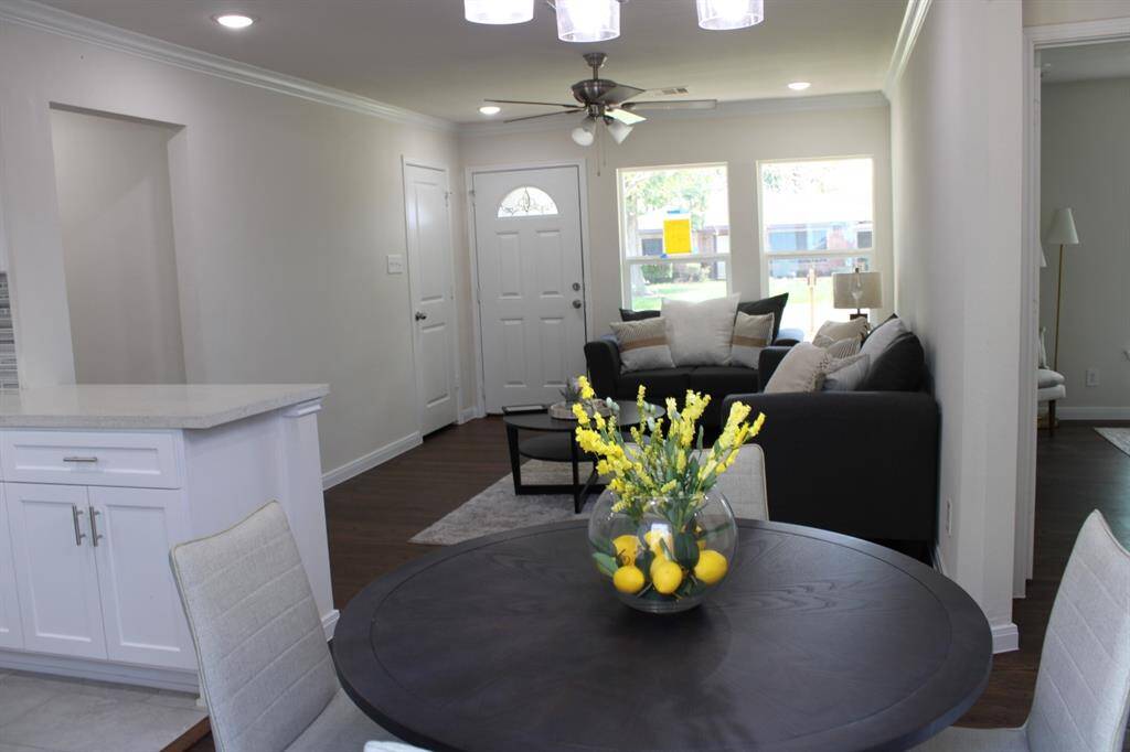 View from Kitchen Overlooking the Living Area
