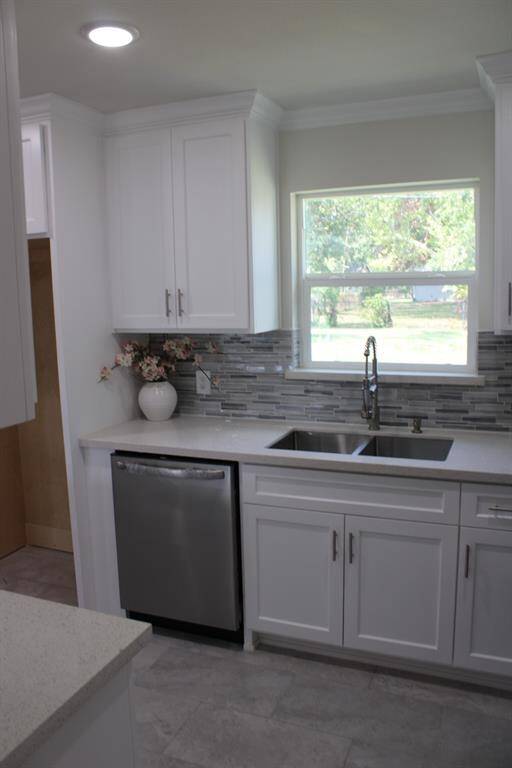 Kitchen overlooking the Back Yard