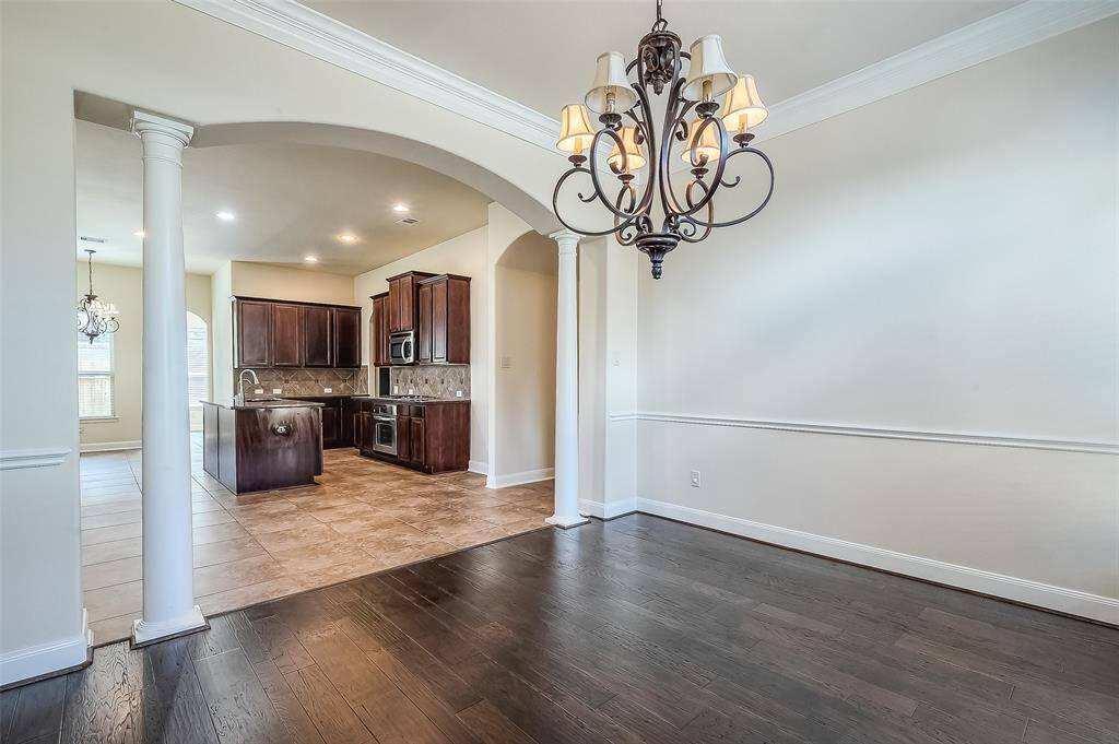 Formal dining with plenty of space to host large gatherings