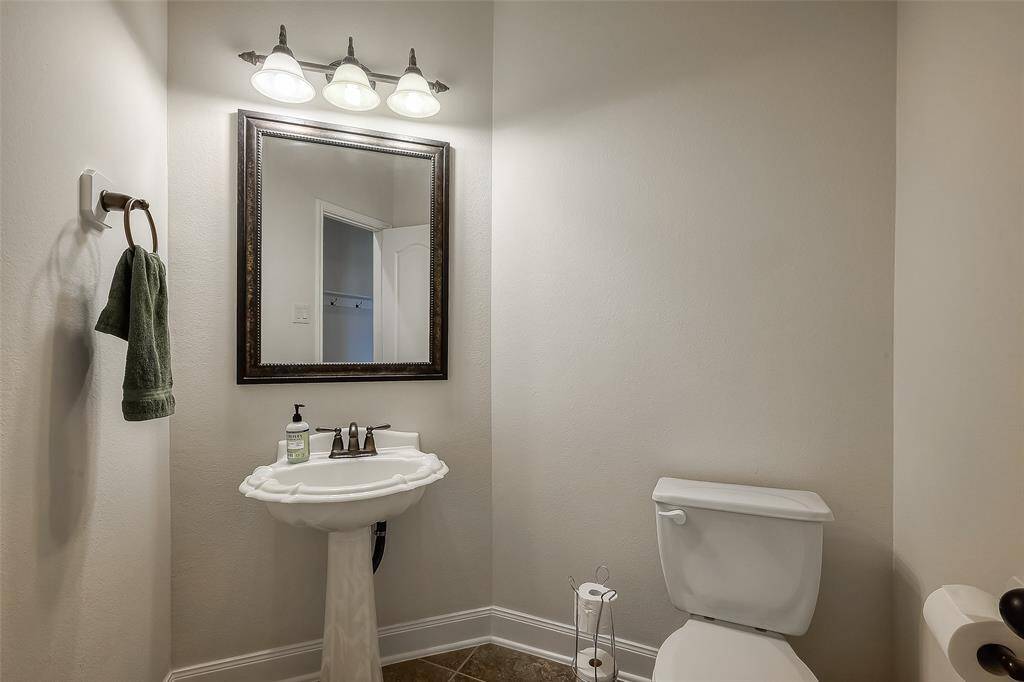 Half bath on first floor