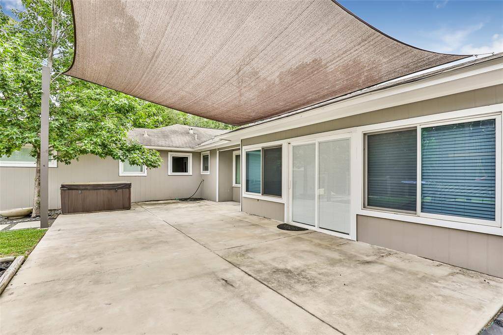 Back patio is perfect for relaxing or entertaining.