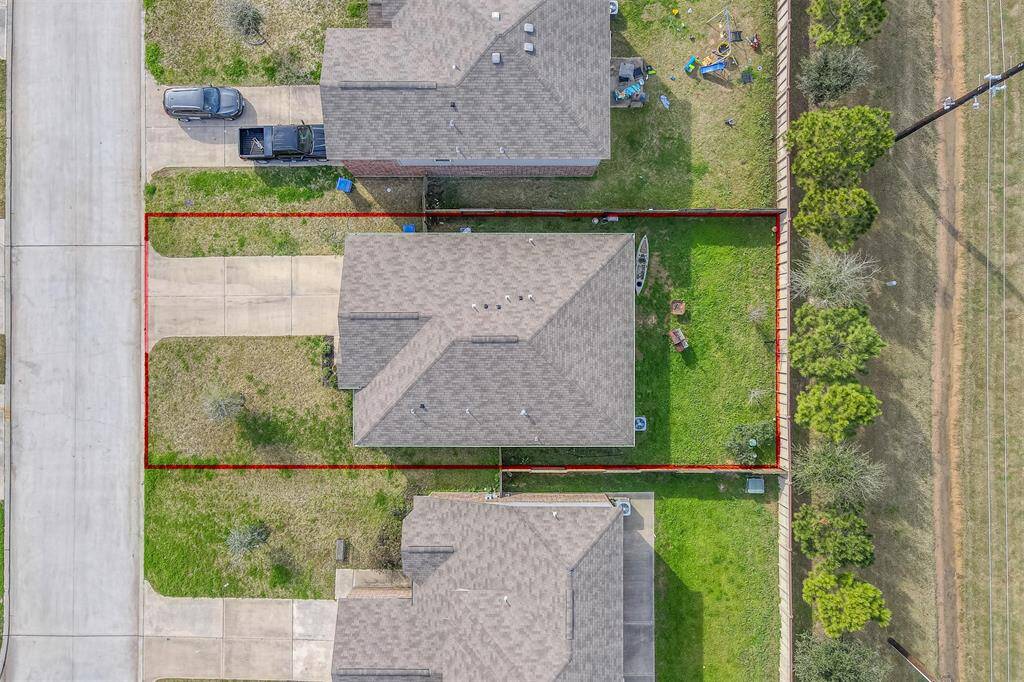 Aerial view of the home.