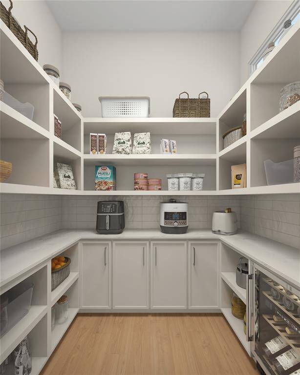 A spacious 6x8 pantry designed for efficiency and organization. With ample shelving and storage, it keeps essentials within reach while maintaining a clean, clutter-free kitchen. Perfect for everyday convenience.