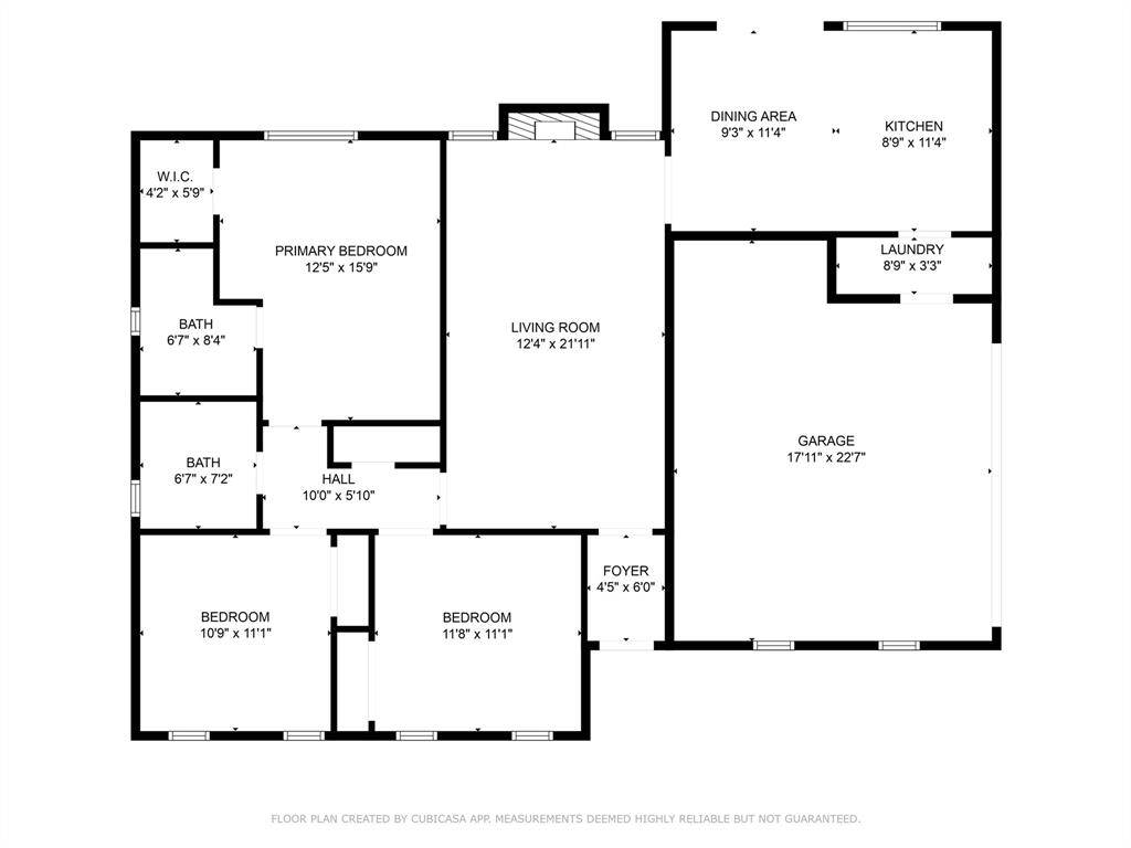 Floor plan of the home.