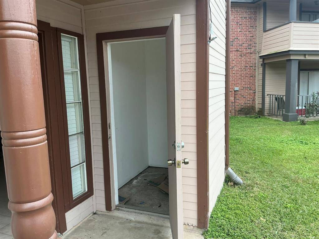 Unit B outside storage