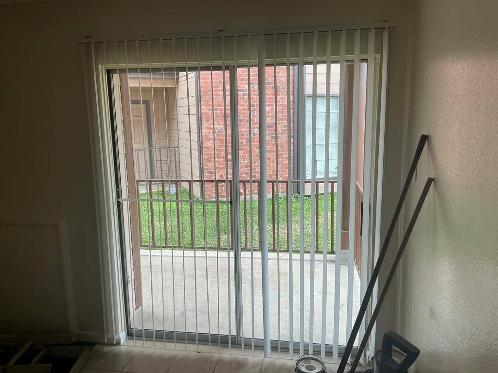Unit B Sliding door and Patio