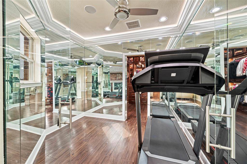 Your private upstairs gym space designed to keep you fit and motivated.