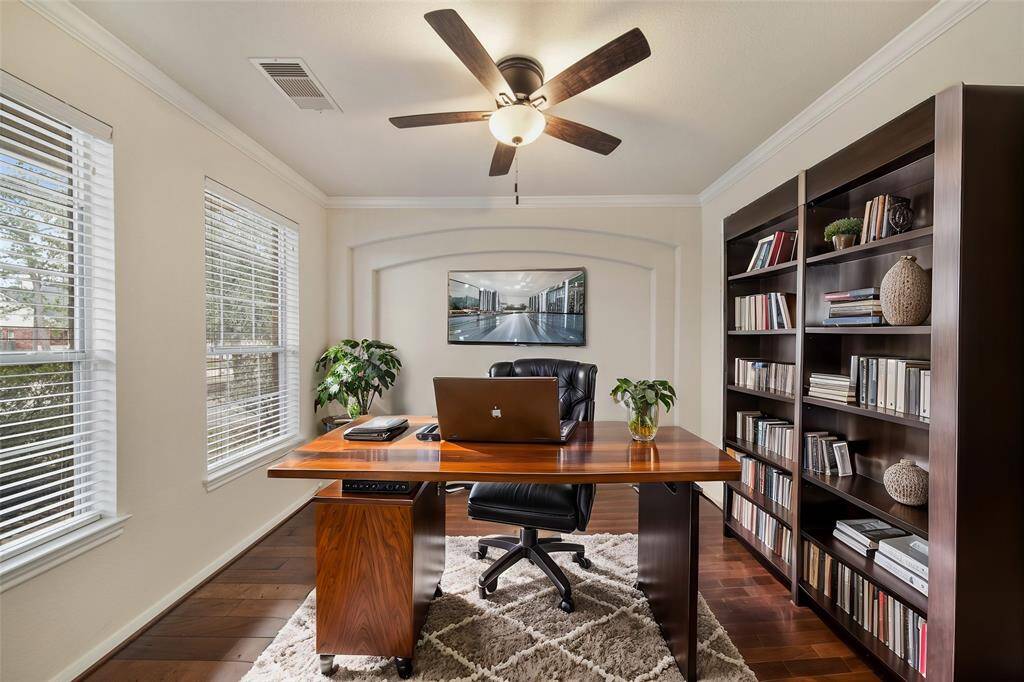 The home office, virtually staged.