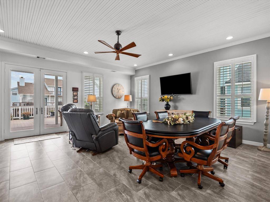 2nd living area with bar.