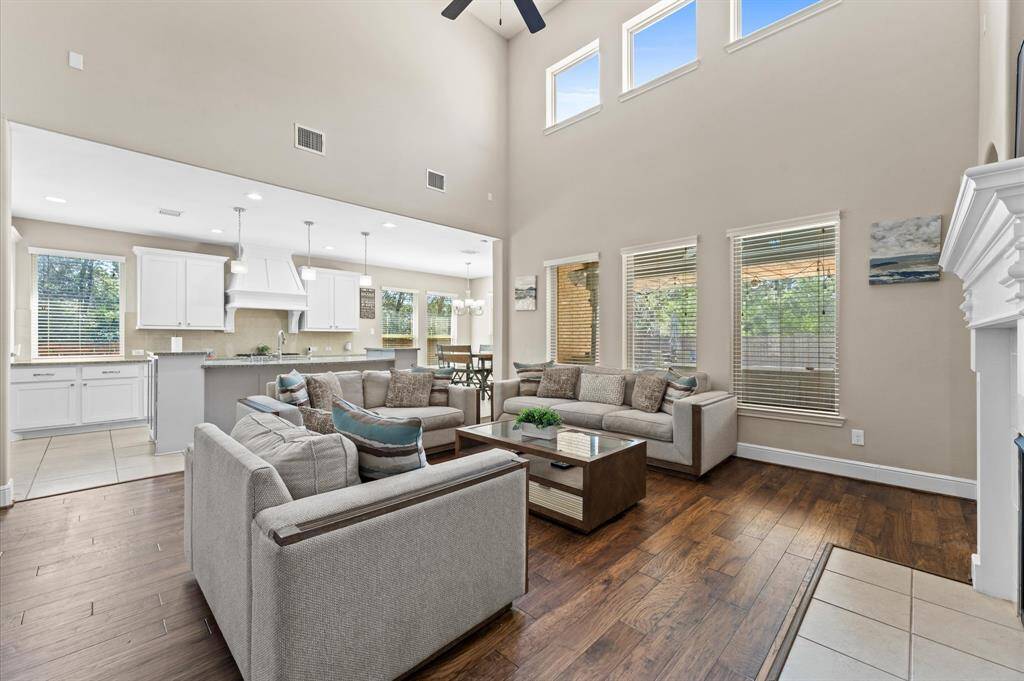 Kitchen is open to living room.