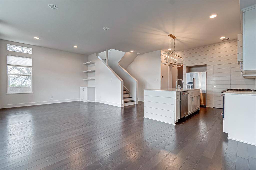 Huge living room open to kitchen