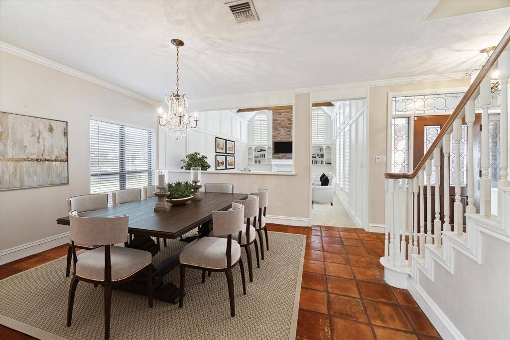 Virtual staging showcasing the formal dining room.