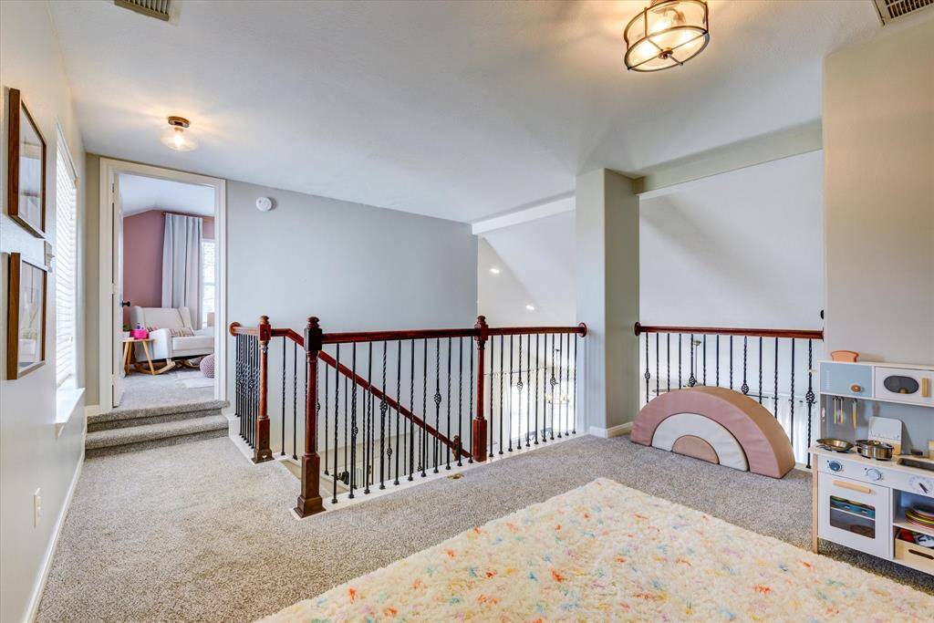 Upstairs play area/den/man cave...what do you dream of transforming this space into?!
