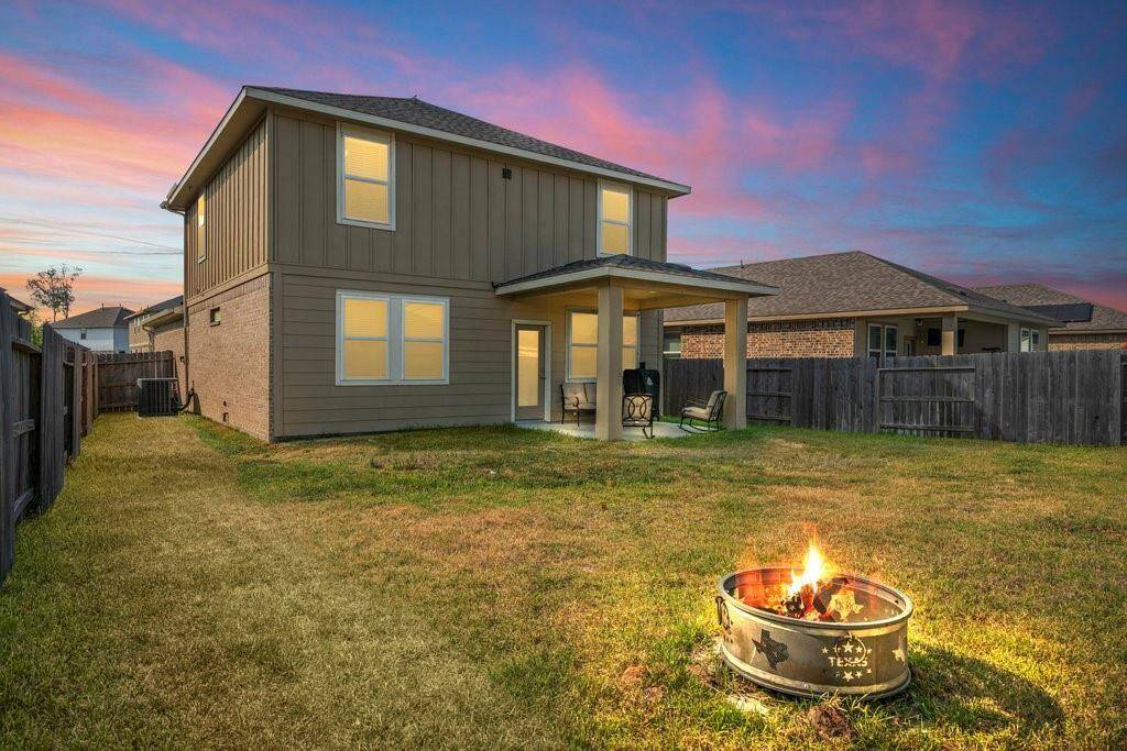 Enjoy cool summer nights relaxing in the backyard.