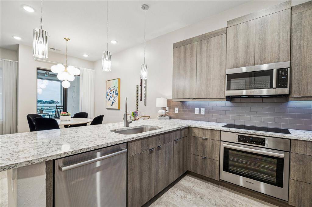 A warm earthy palette in the kitchen creates a peaceful space to entertain.