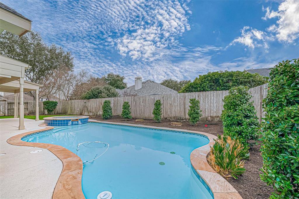 Your private oasis awaits amid the perfect backdrop for relaxation. Whether you’re floating in the sparkling pool or unwinding by the water’s edge, this serene retreat offers the ultimate escape from everyday living.