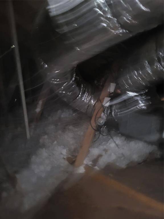 Attic upstairs plenty of insulation