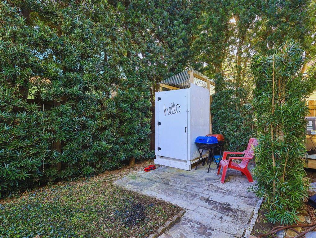 Outdoor shower.