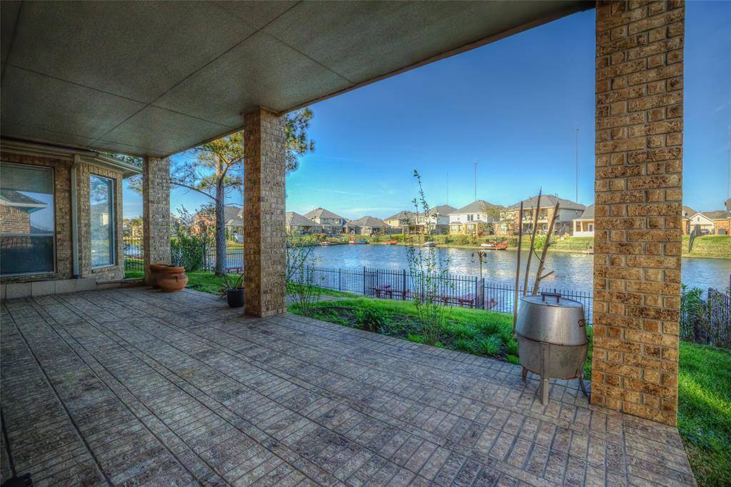 Breathtaking view of the lake from downstairs patio.