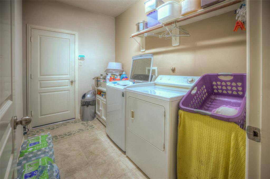 Washer and dryer included.