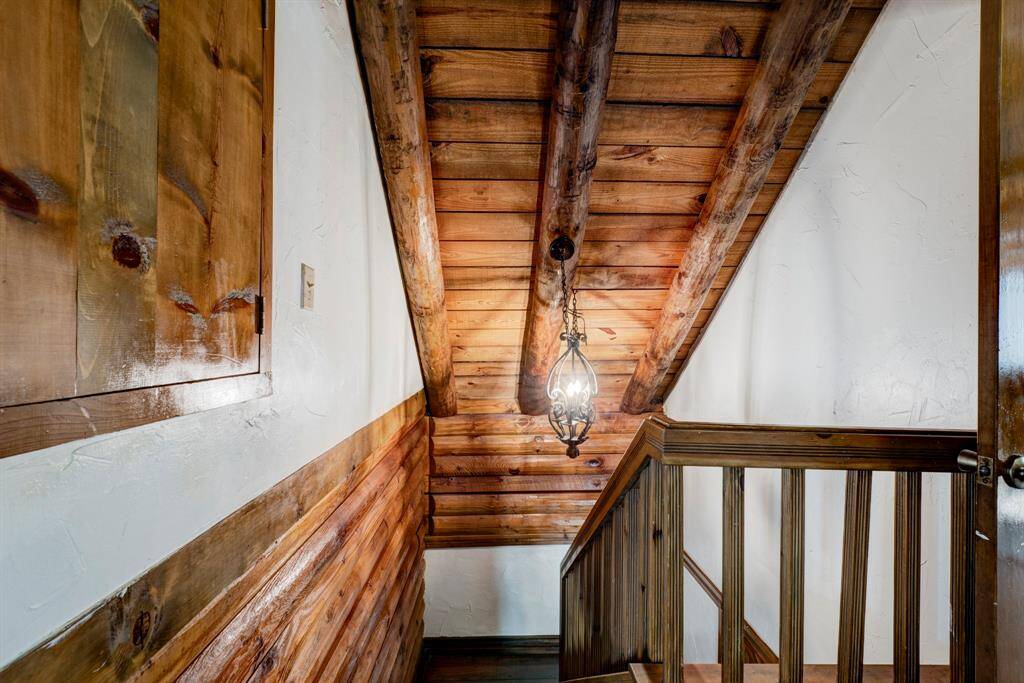 Walking down the stairs.