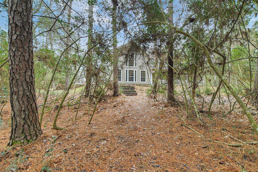 Easy backyard access to the workshop via a charming bridge.