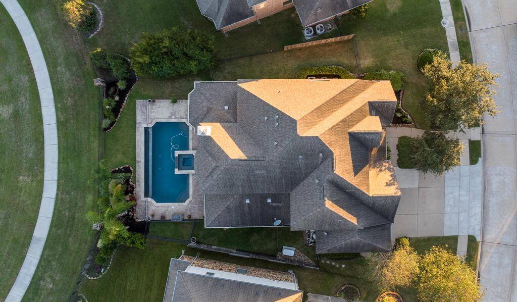 Ariel view of the home