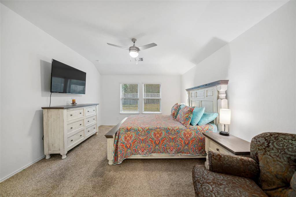 Wall mounted TV included.
