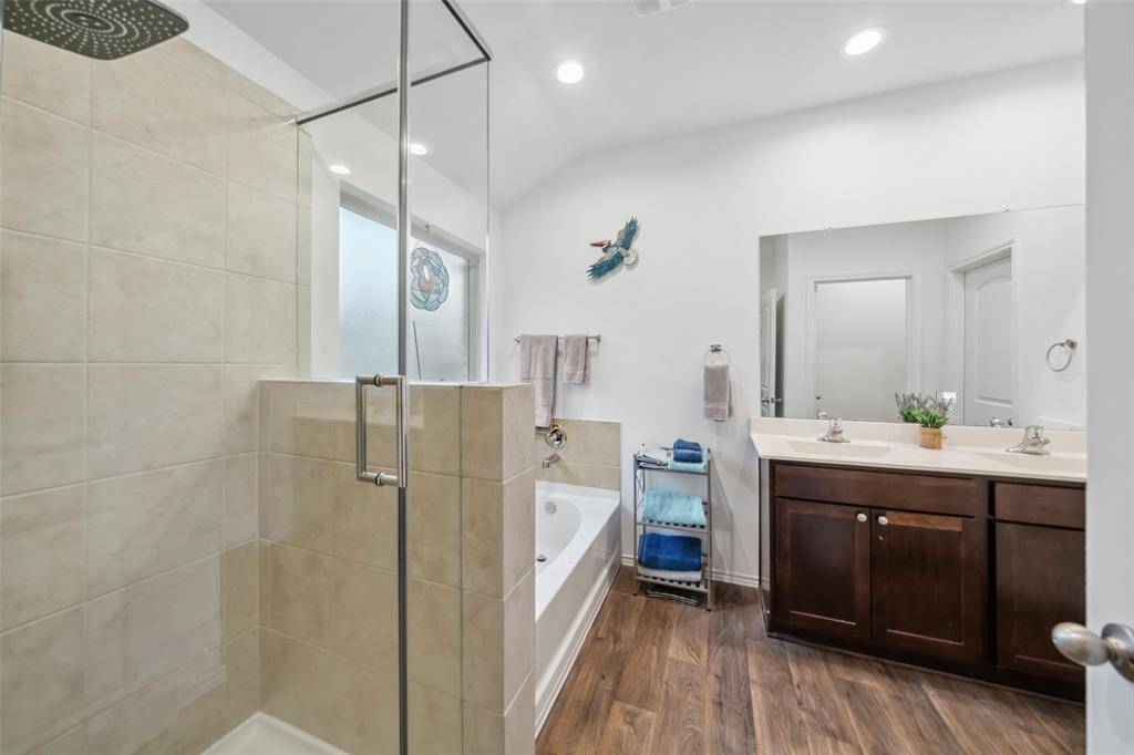 Entry into the primary bath suite.