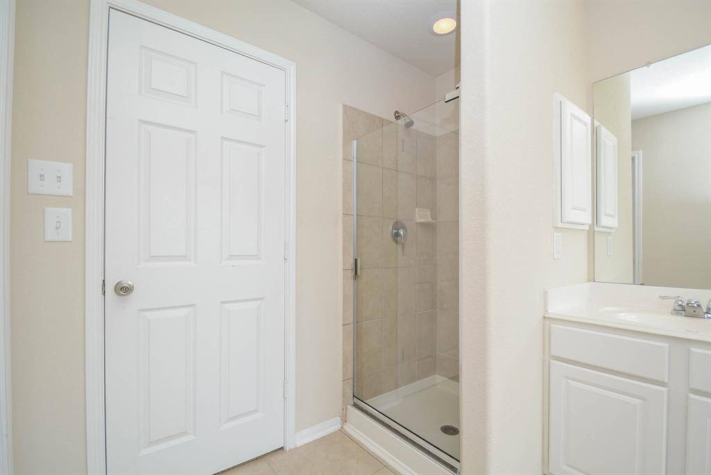 Walk-in Shower In The Master Bathroom.