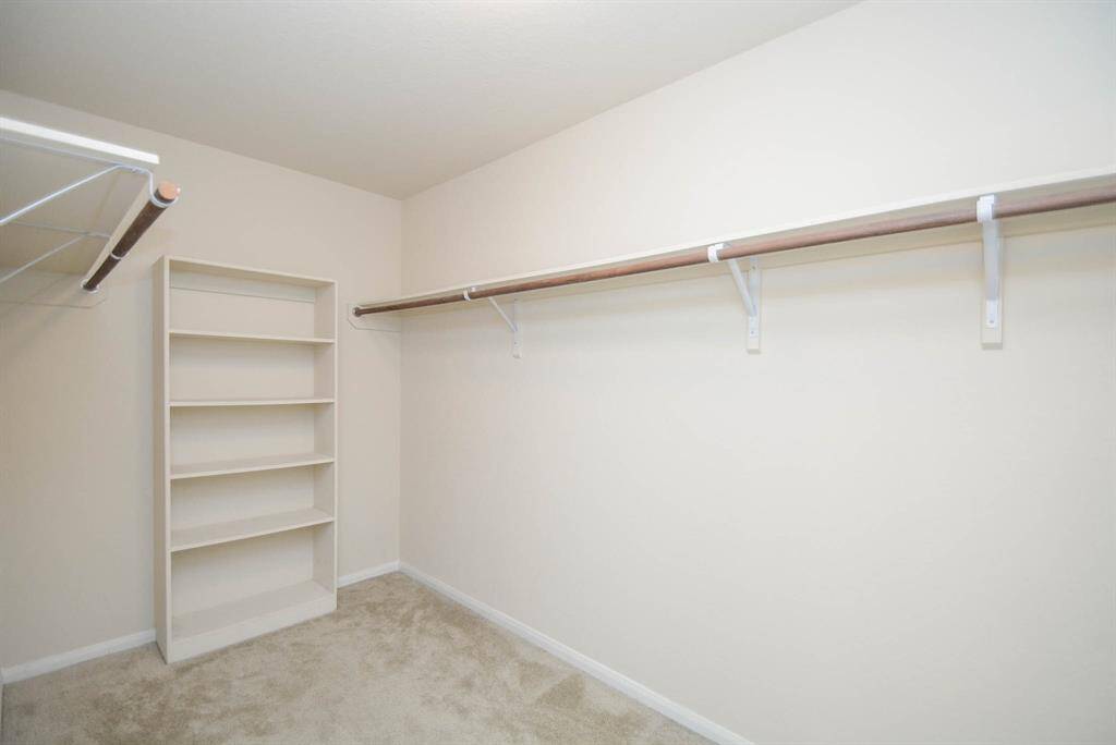 Large walk-in closet in the master bath.
