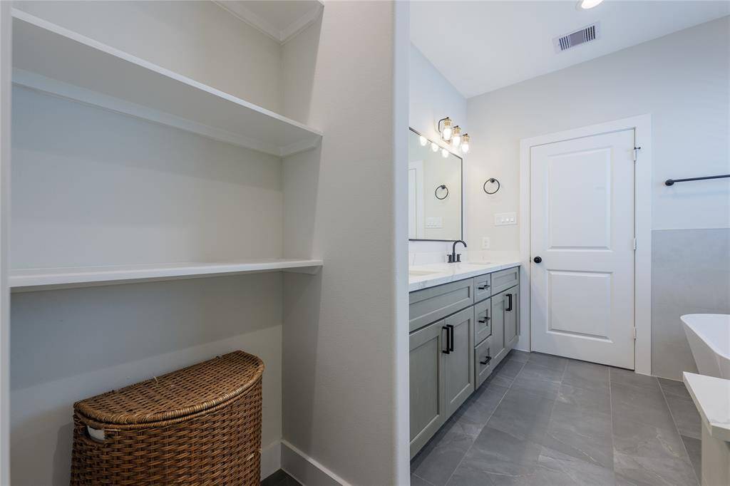 Lots of storage in primary bathroom.