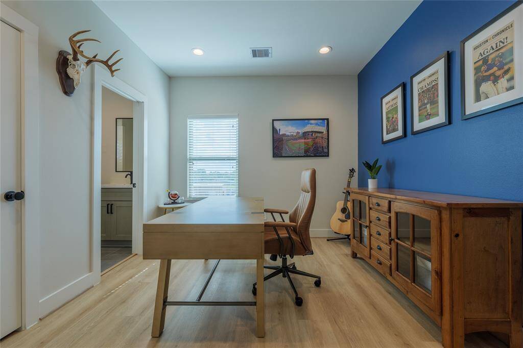 Guest bedroom on third floor. Currently used as an office.