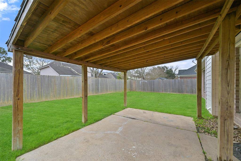 Large covered patio
