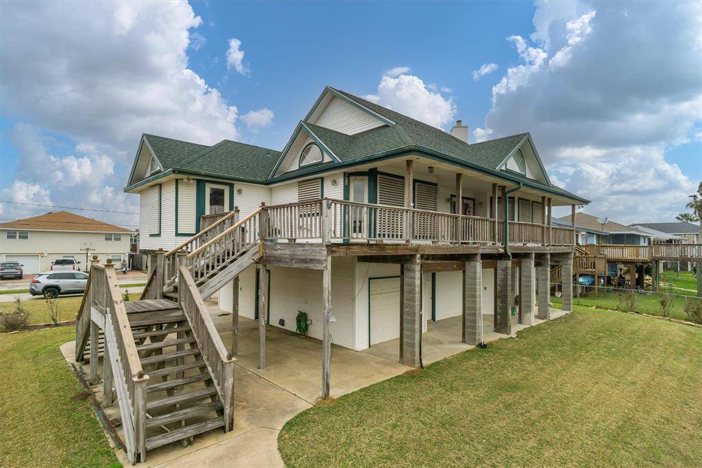 Waterside view of large East facing waterfront home