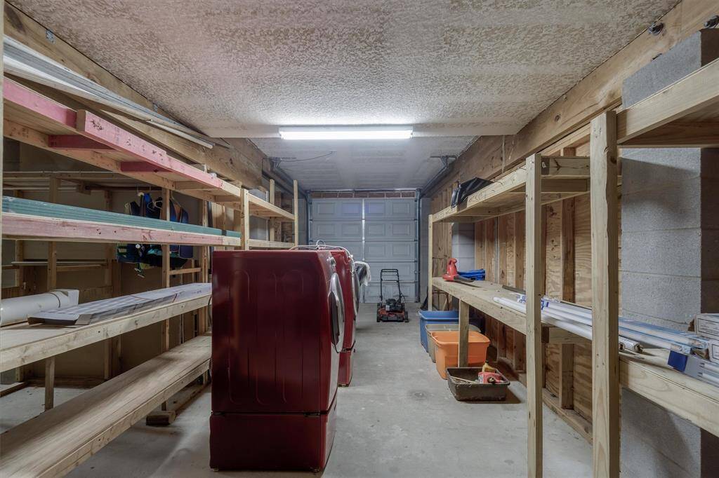 The storage area would be a great place for a workshop