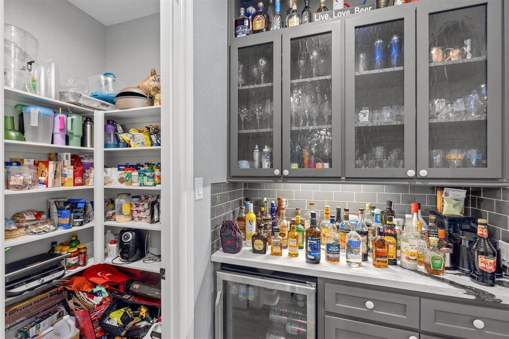 Butlers pantry leading to wak-in pantry!