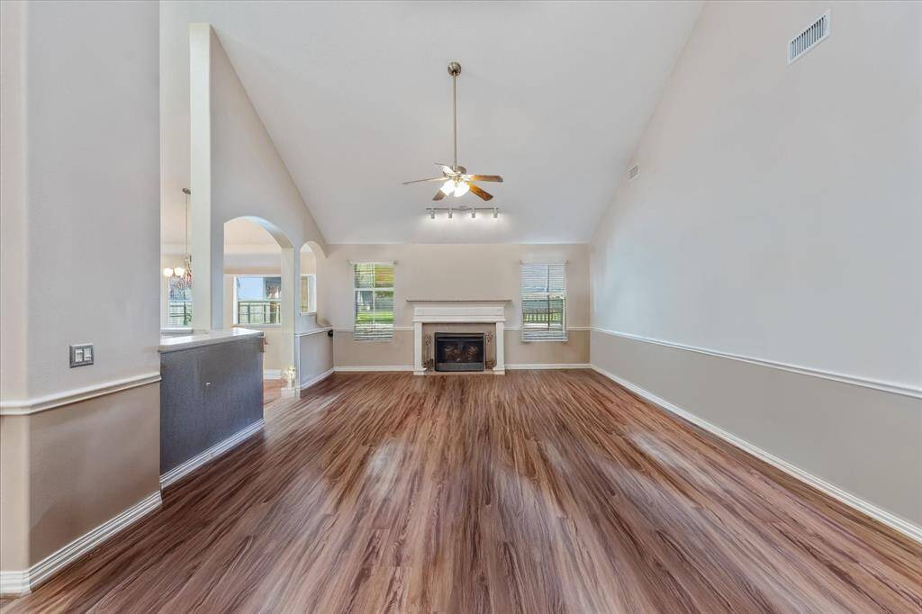 living area with fireplace virtually unstaged