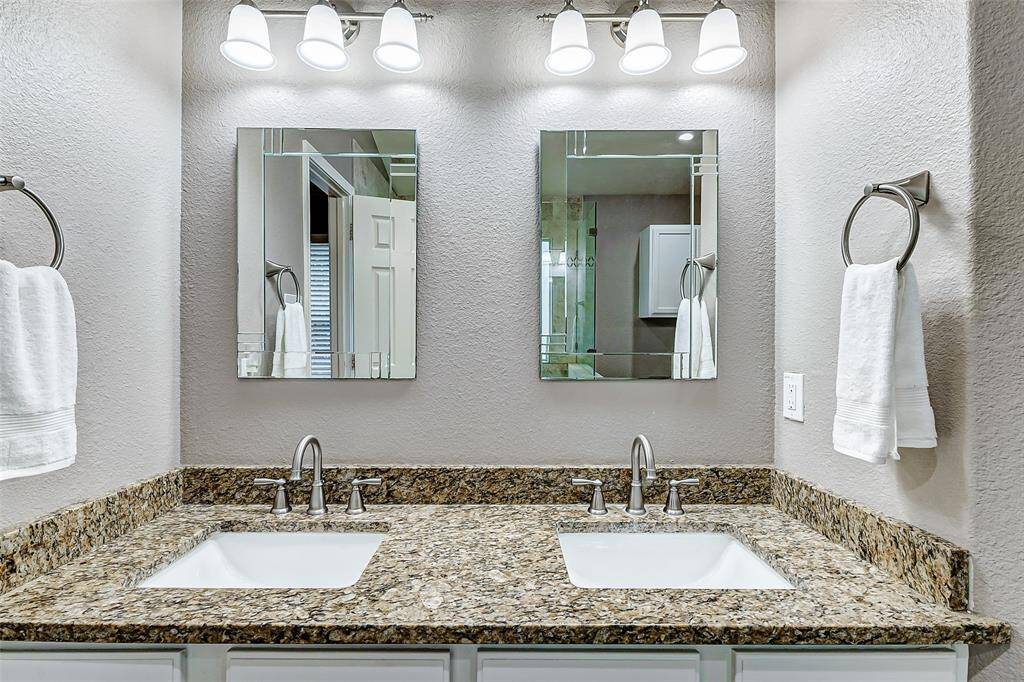 Enjoy double sinks and counter space for all your daily needs.