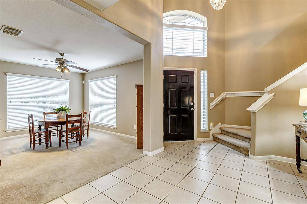 The dining room is on the right side as you enter the home.